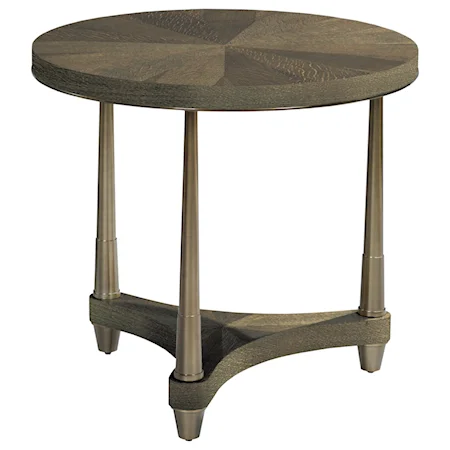 Dover Round Lamp table with Metal Base